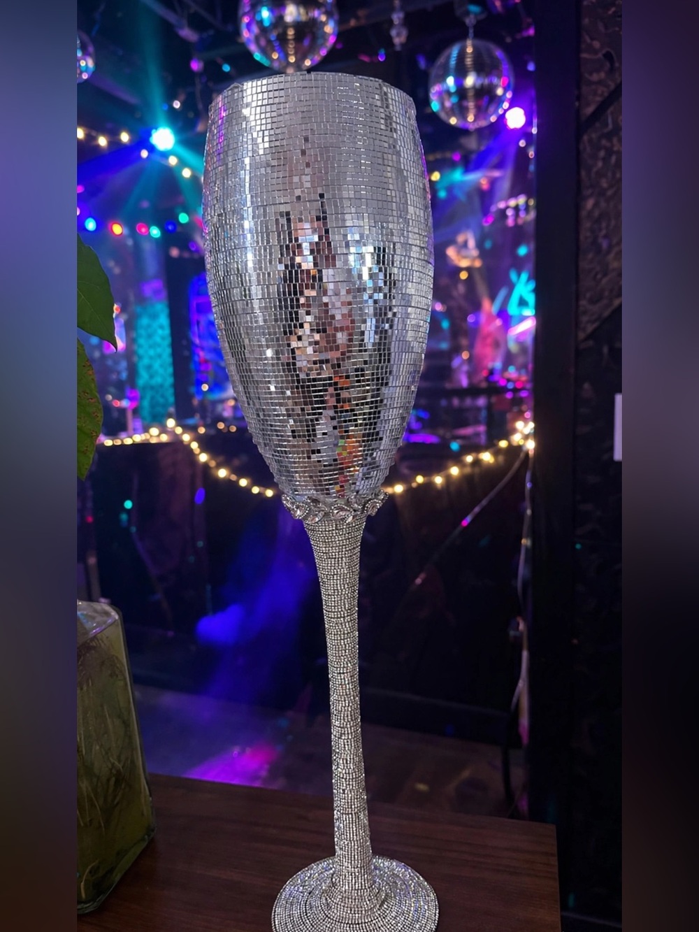 Silver Disco Champagne Glass - Glam Party Glass